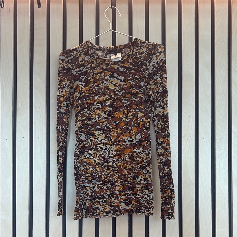 BCBG Maxazria Multicolor Long Sleeve Top